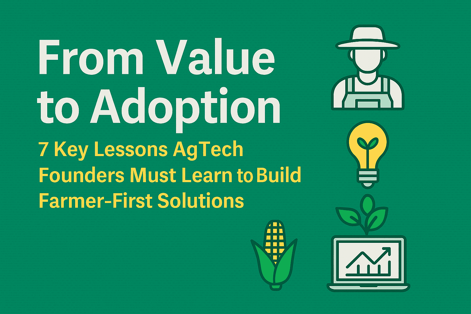 From value to adoption 7 key lessons agtech founders must learn to build farmer first solutions